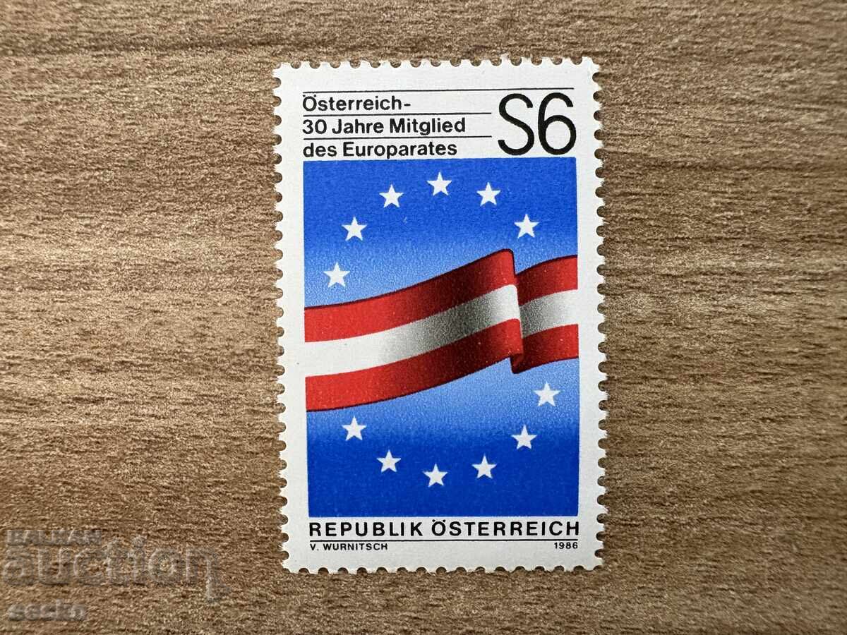 Австрия - 30 г. от членството в Европейския съвет (1986) MNH