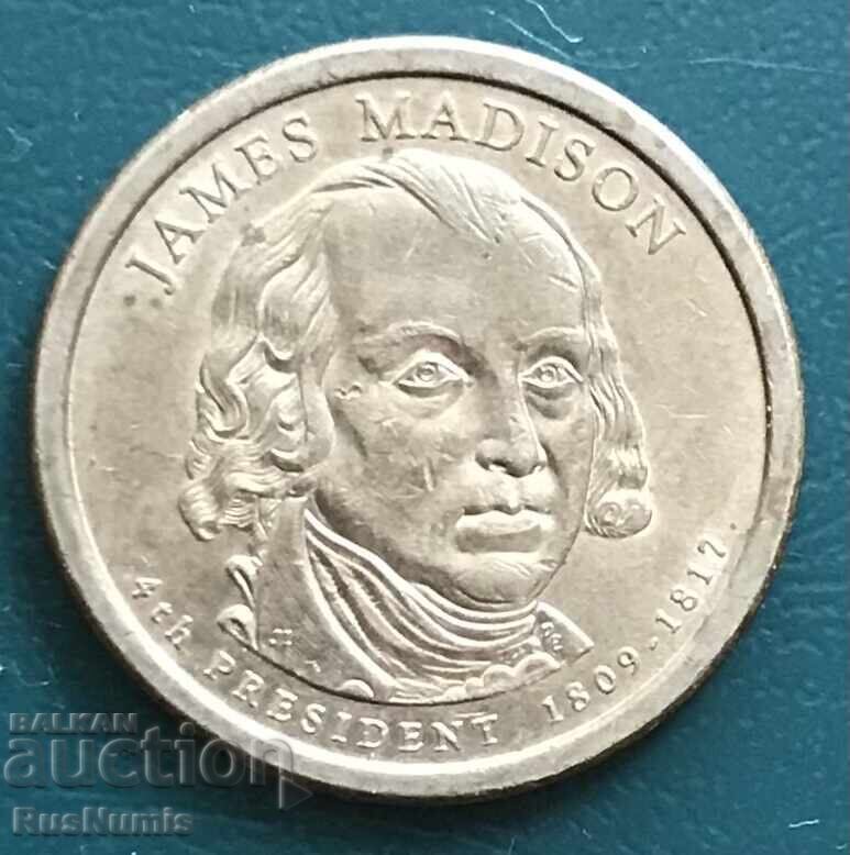 USA. 1 dollar 2007 (P). James Madison