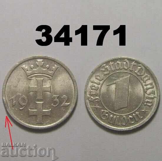 Danzig 1 Gulden 1932 Gdansk Poland