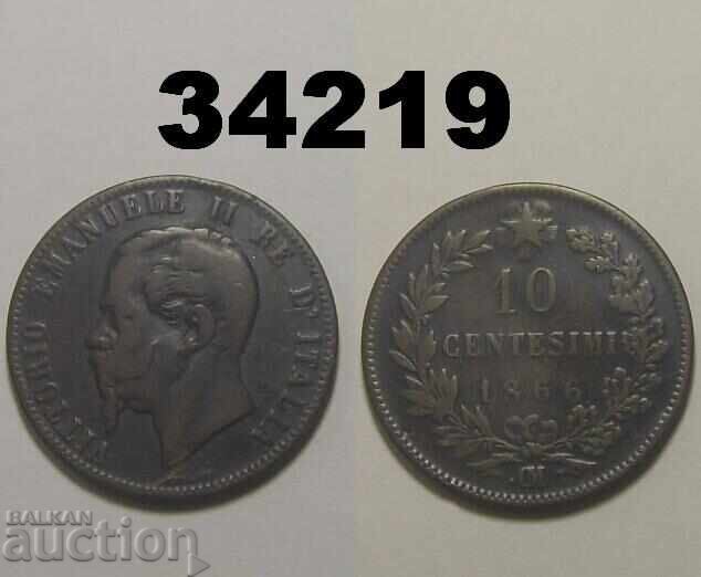 Ιταλία 10 centesimi 1866 OM