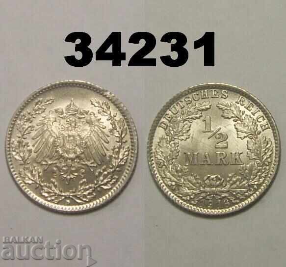 Γερμανία ½ μάρκο 1916 D UNC