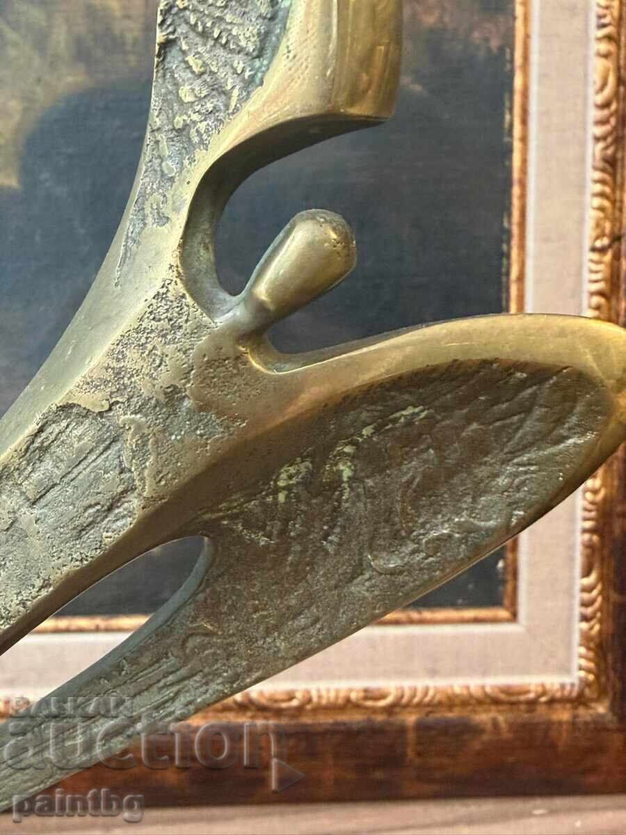 Licitație Milko Dobrev, sculptură fantastică, bronz. Semnată