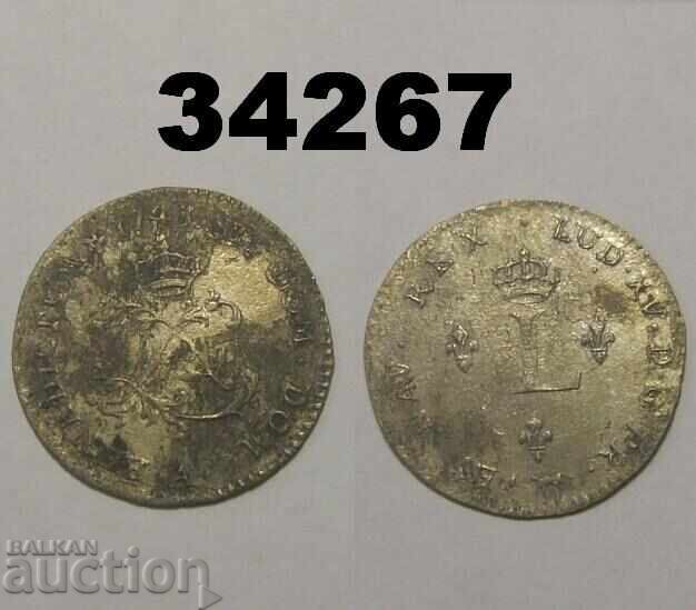 Френски Колонии Double sol 1743 A Рядка монета