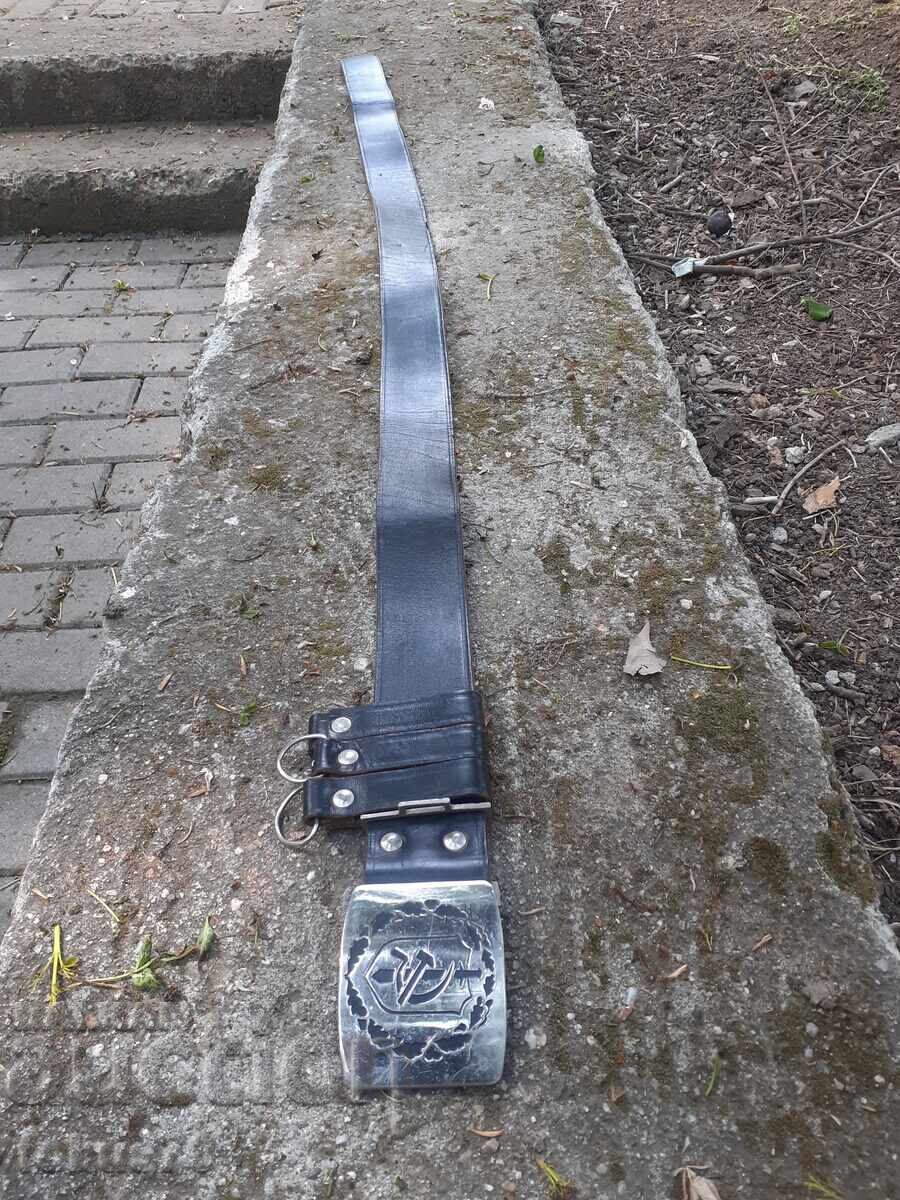 Παλιά μακριά δερμάτινη ζώνη πολιτοφυλακής, σοσιαλιστική αστυνομική με τιμή € 69.00 | 134.95 BGN