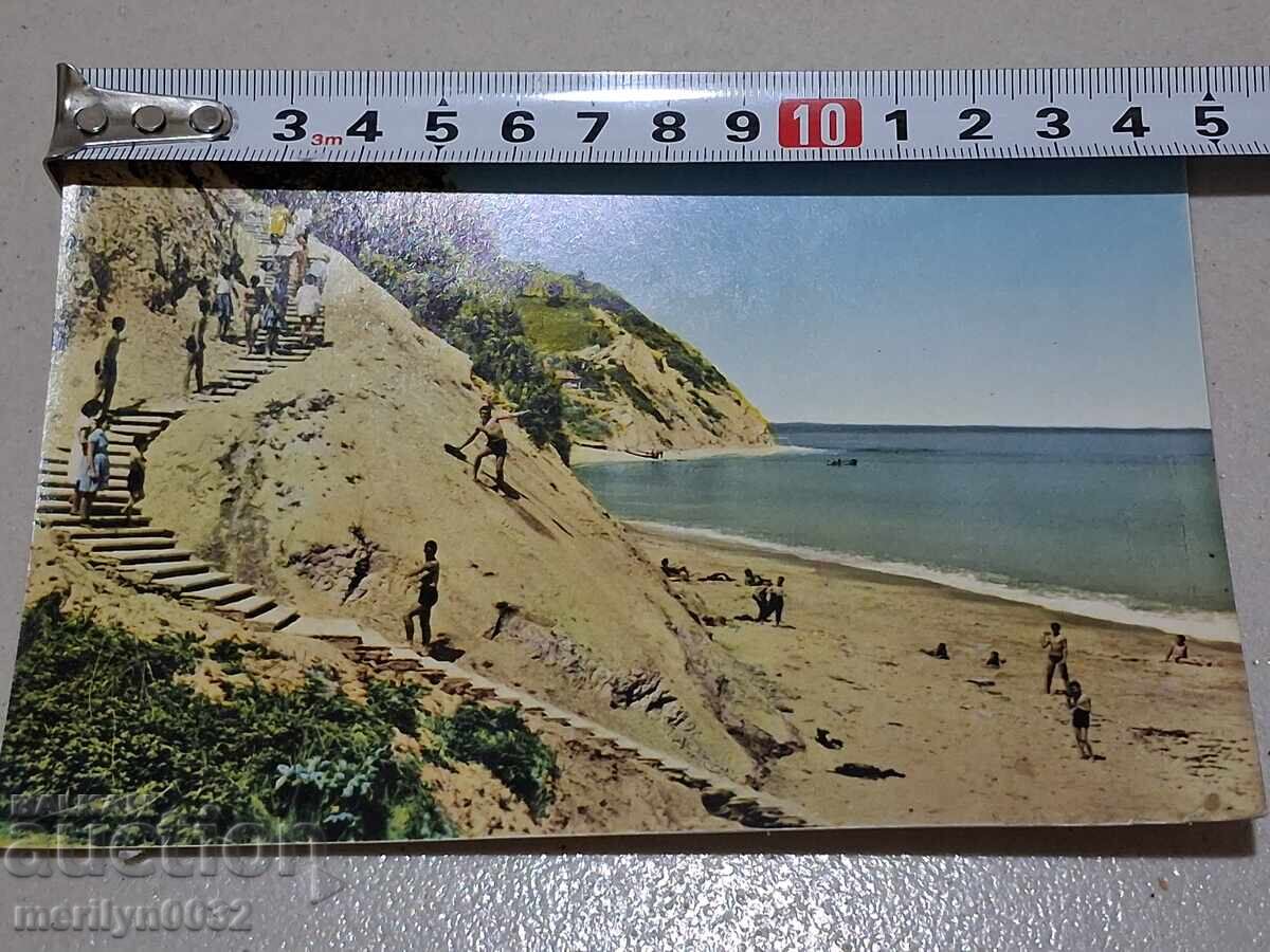 Снимка пощенска картичка Курорт Бяла 1963г - 6