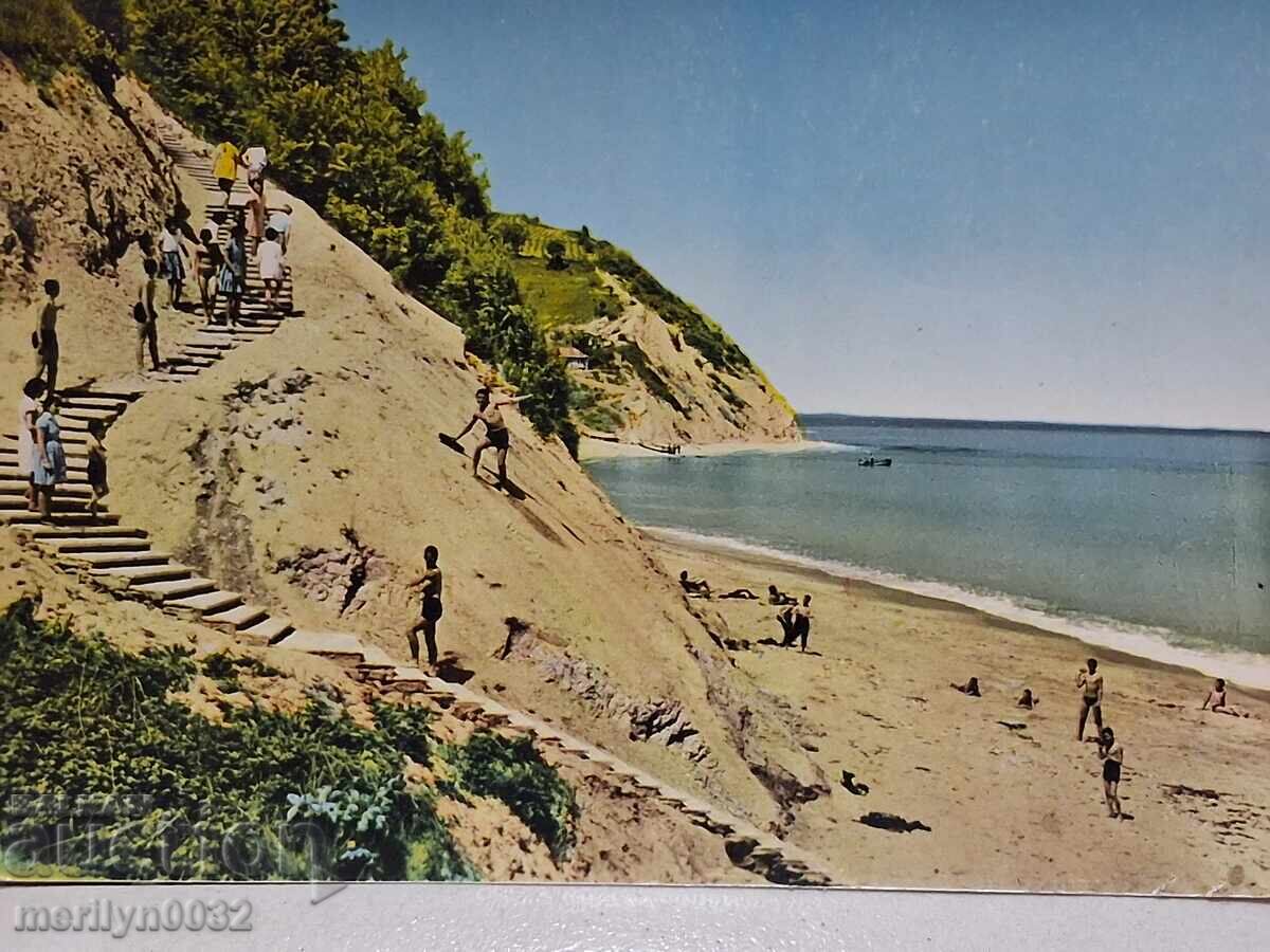 Снимка пощенска картичка Курорт Бяла 1963г