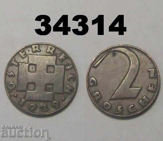 Austria 2 groschen 1929