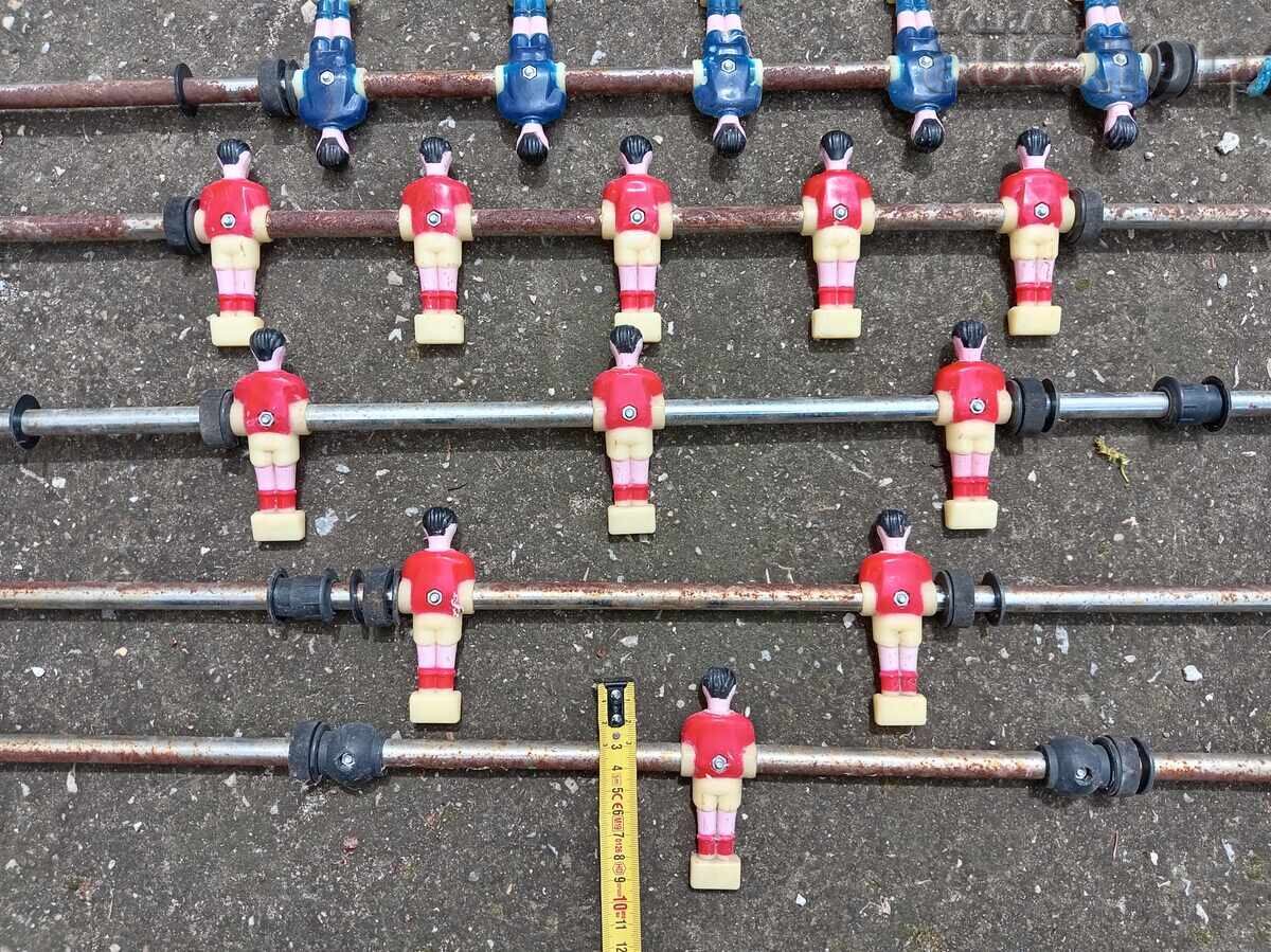 Delivery of Levski and CSKA figures from 70s FOOSBALL table football game