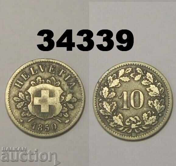 Elveția 10 Rapen 1850 Elveția 10 Rapen 1850
