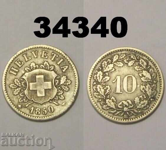 Ελβετία 10 Rapen 1850