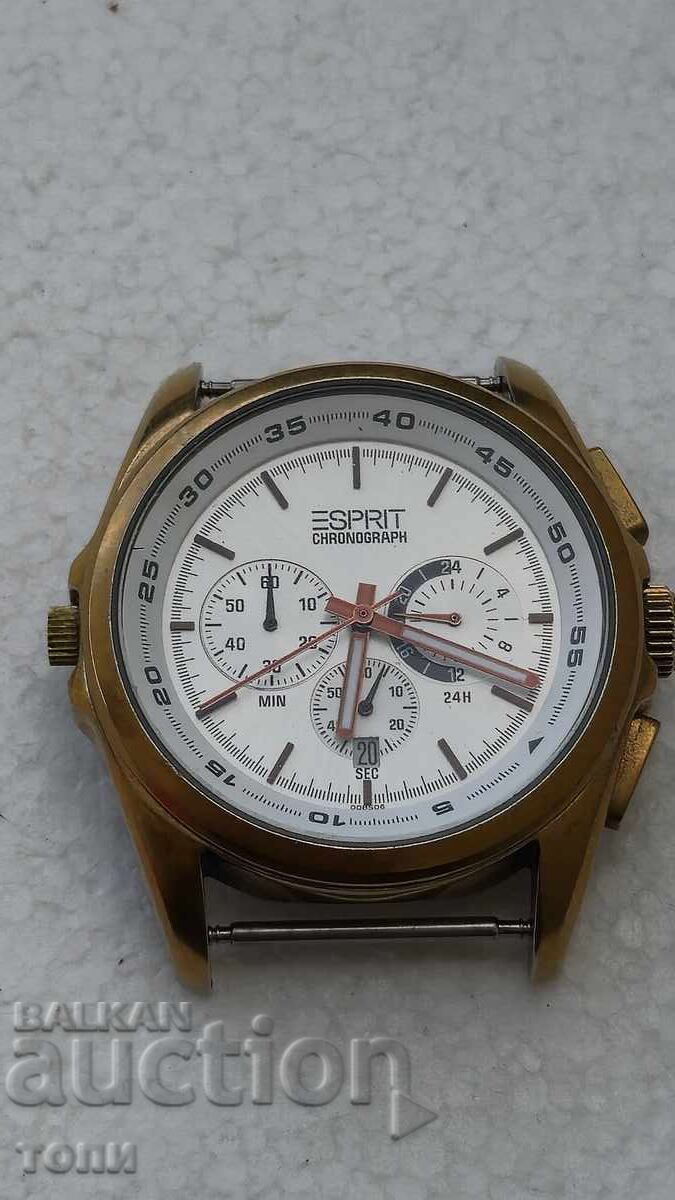 ESPRIT CHRONOGRAPH QUARTZ РЯДЪК РАБОТИ БЕЗ ГАРАНЦИЯ БЗЦ  !!!