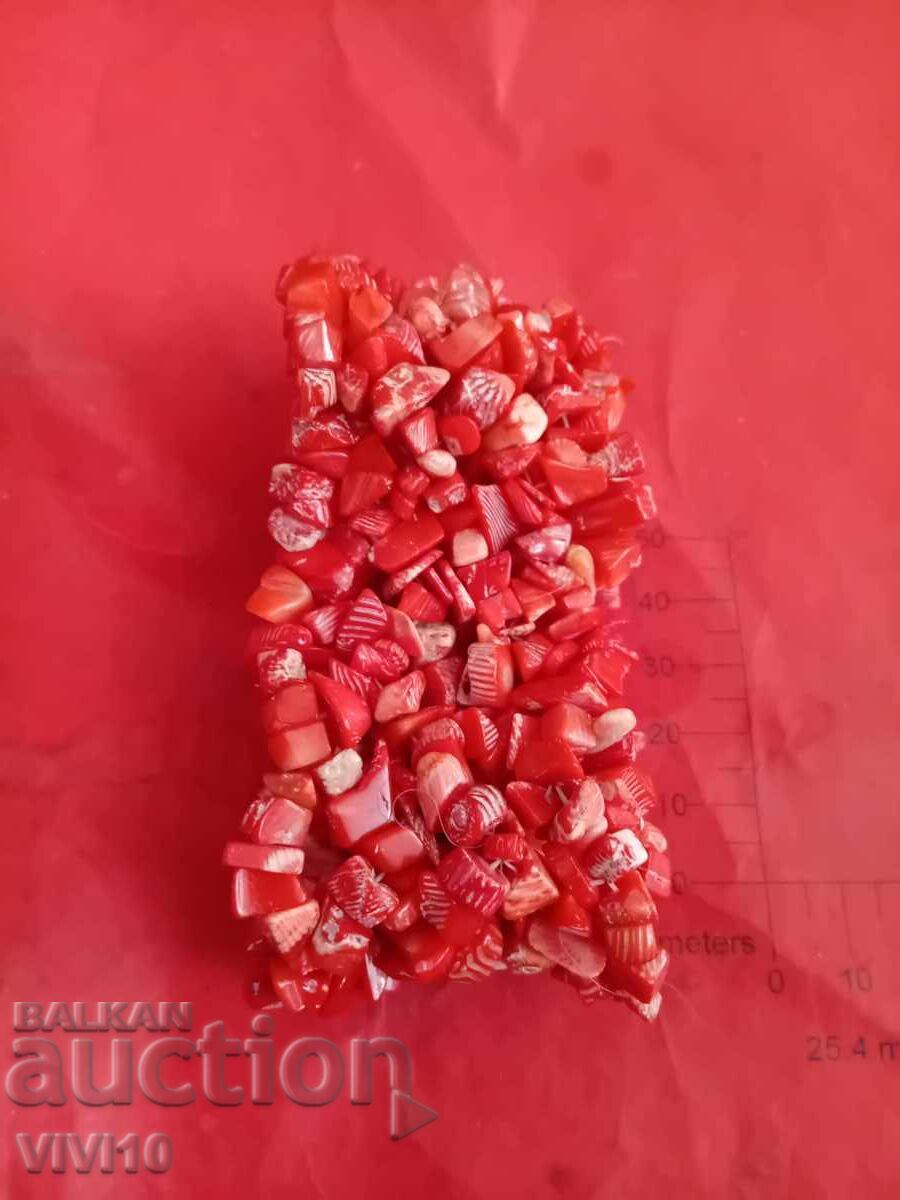 Antique red coral bracelet