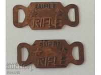 SUPER RIFLE copper signs - 2 pcs. - 5/2 cm
