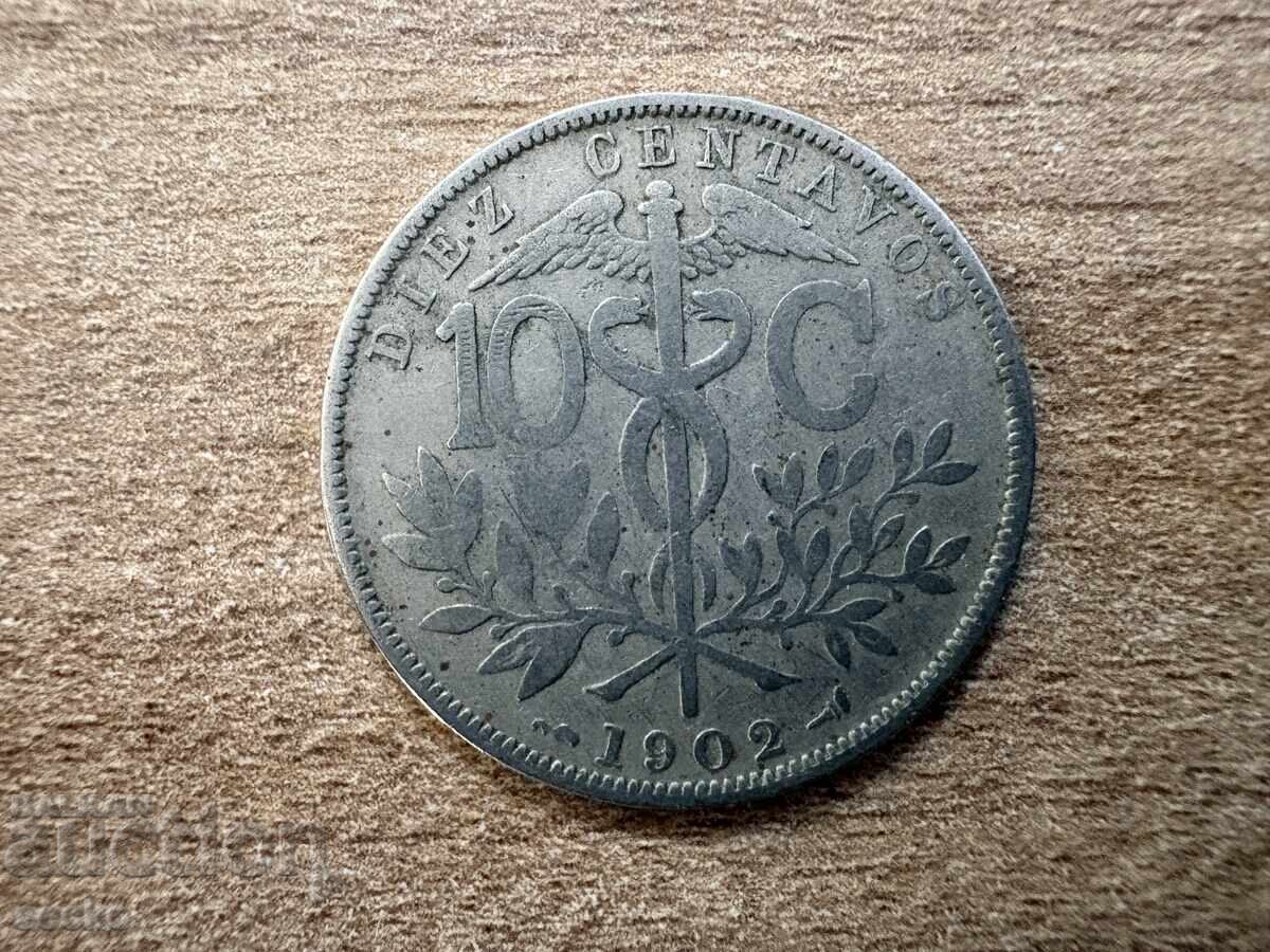 Боливия - 10 сентавос (1902)