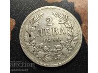 Coin Bulgaria 2 leva, 1894