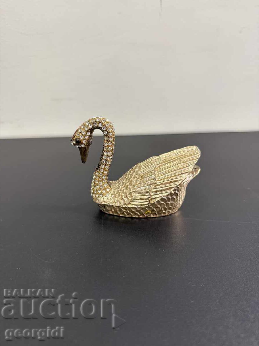 Livrarea Cutie metalică pentru bijuterii cu cristale și glazură. Nr. 8158