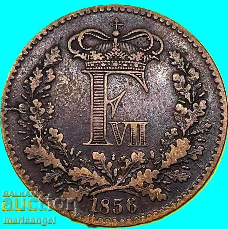 Δημοπρασία Δανία 1 Σκίλλινγκ 1856 Άλτονα χαλκός
