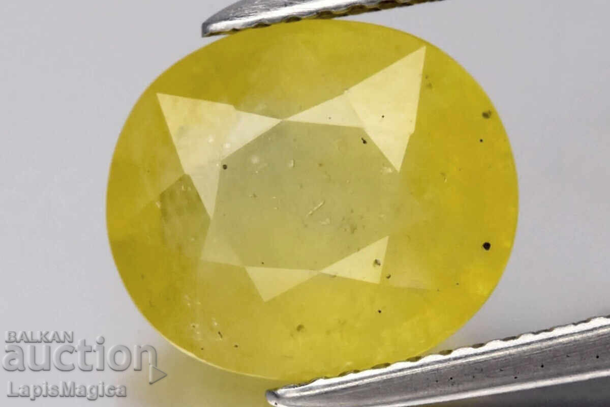Κίτρινο ζαφείρι 4.55ct 11x9.5mm οβάλ κοπή Κίτρινο ζαφείρι 4.55ct 11x9.5mm οβάλ κοπή
