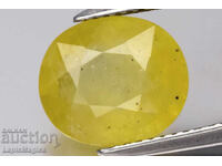 Κίτρινο ζαφείρι 4.55ct 11x9.5mm οβάλ κοπή