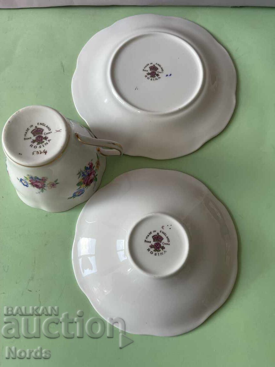 Vintage English trio tea set - 6
