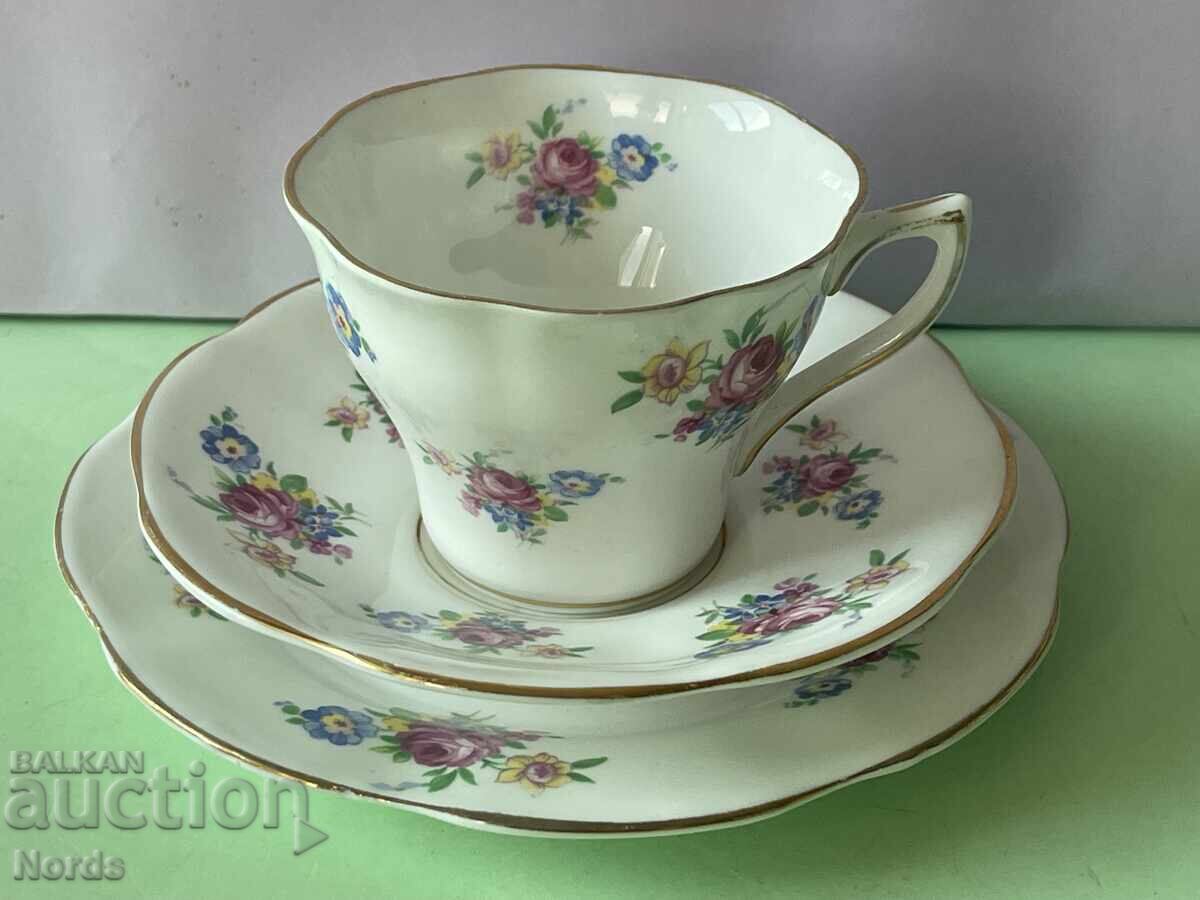 Vintage English trio tea set