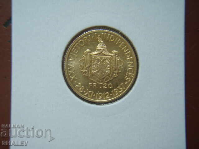 Delivery of 20 Francs Ar 1937 R Albania - AU/Unc (gold) Delivery of 20 Francs Ar 1937 R Albania - AU/Unc (gold)