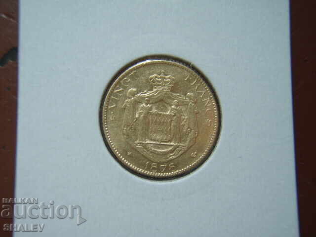 Аукцион 20 Francs 1878 Monaco (20 франка Монако) - XF/AU (злато) Аукцион 20 Francs 1878 Monaco (20 франка Монако) - XF/AU (злато)