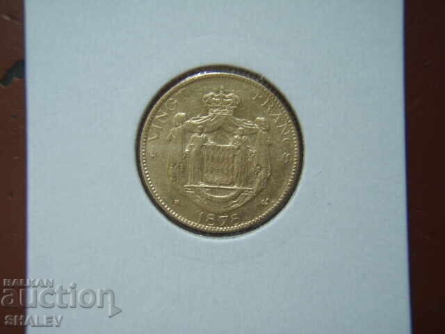 20 Francs 1878 Monaco (20 франка Монако) - XF/AU (злато) 20 Francs 1878 Monaco (20 франка Монако) - XF/AU (злато)