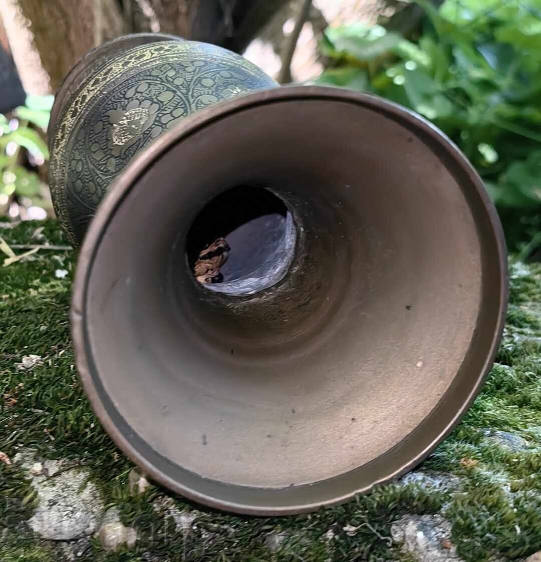 VAZĂ INDIANĂ METALICĂ GRAVATĂ - 5