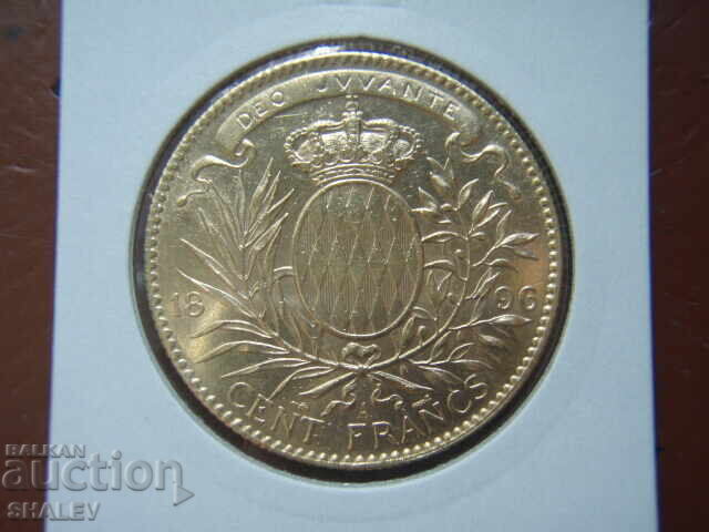 Παράδοση 100 φράγκα 1896 Μονακό - AU/Unc (χρυσός)