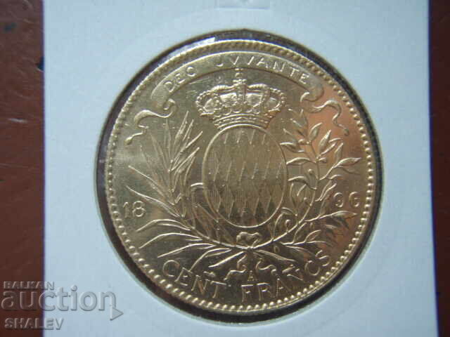 100 φράγκα 1896 Μονακό - AU/Unc (χρυσός)
