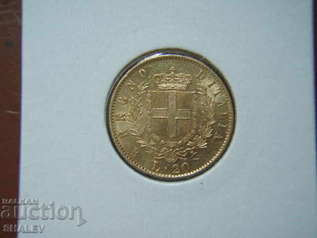 20 Lire 1875 R Italia (20 liri Italiya) - AU/Unc (aur)