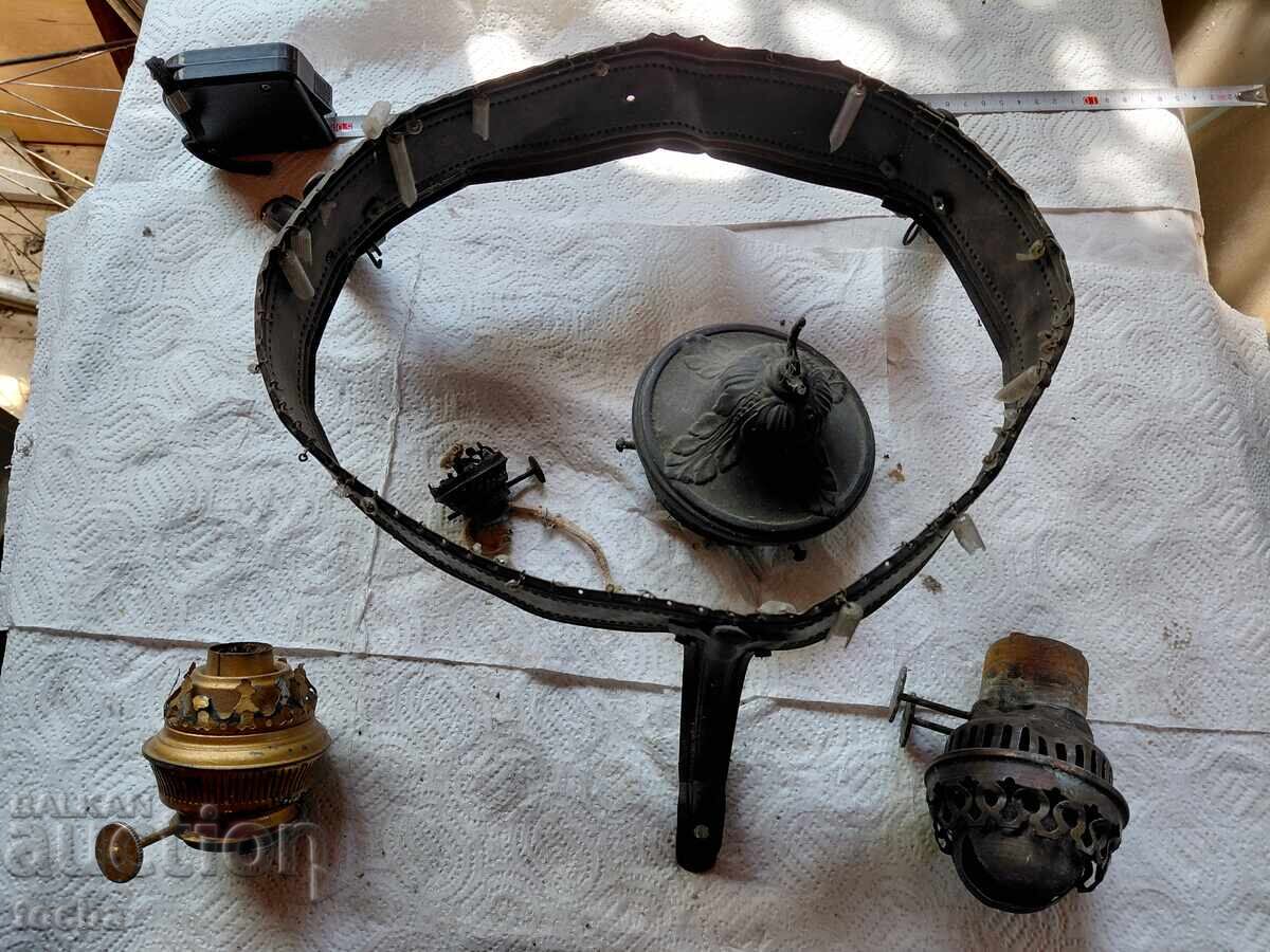 lămpi vechi cu gaz, lot de nouă