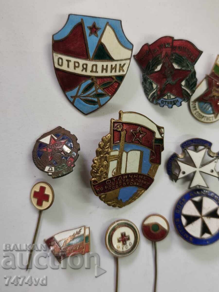 ЕМАЙЛИРАНИ СТАРИ ЗНАЦИ ЗНАЧКИ БЪЛГАРСКИ И ДР - 5