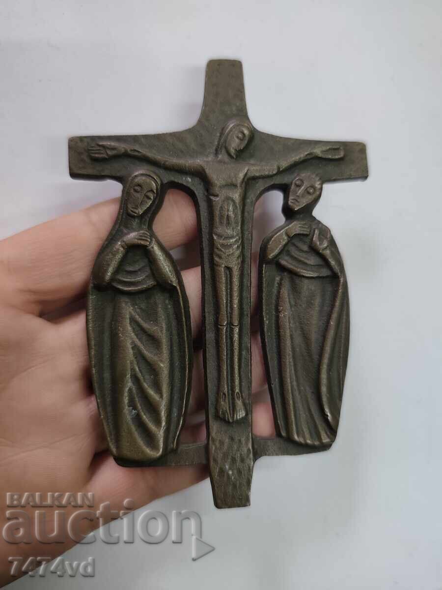Authentic bronze crucifix with stylized craftsmanship Authentic bronze crucifix with stylized craftsmanship