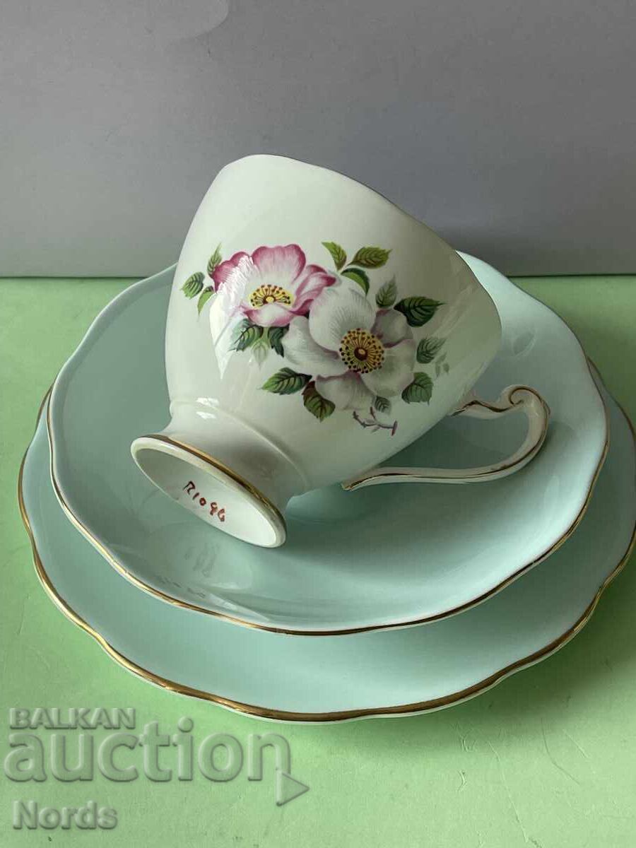 Beautiful English triple tea set with price € 0.01 | 0.02 BGN