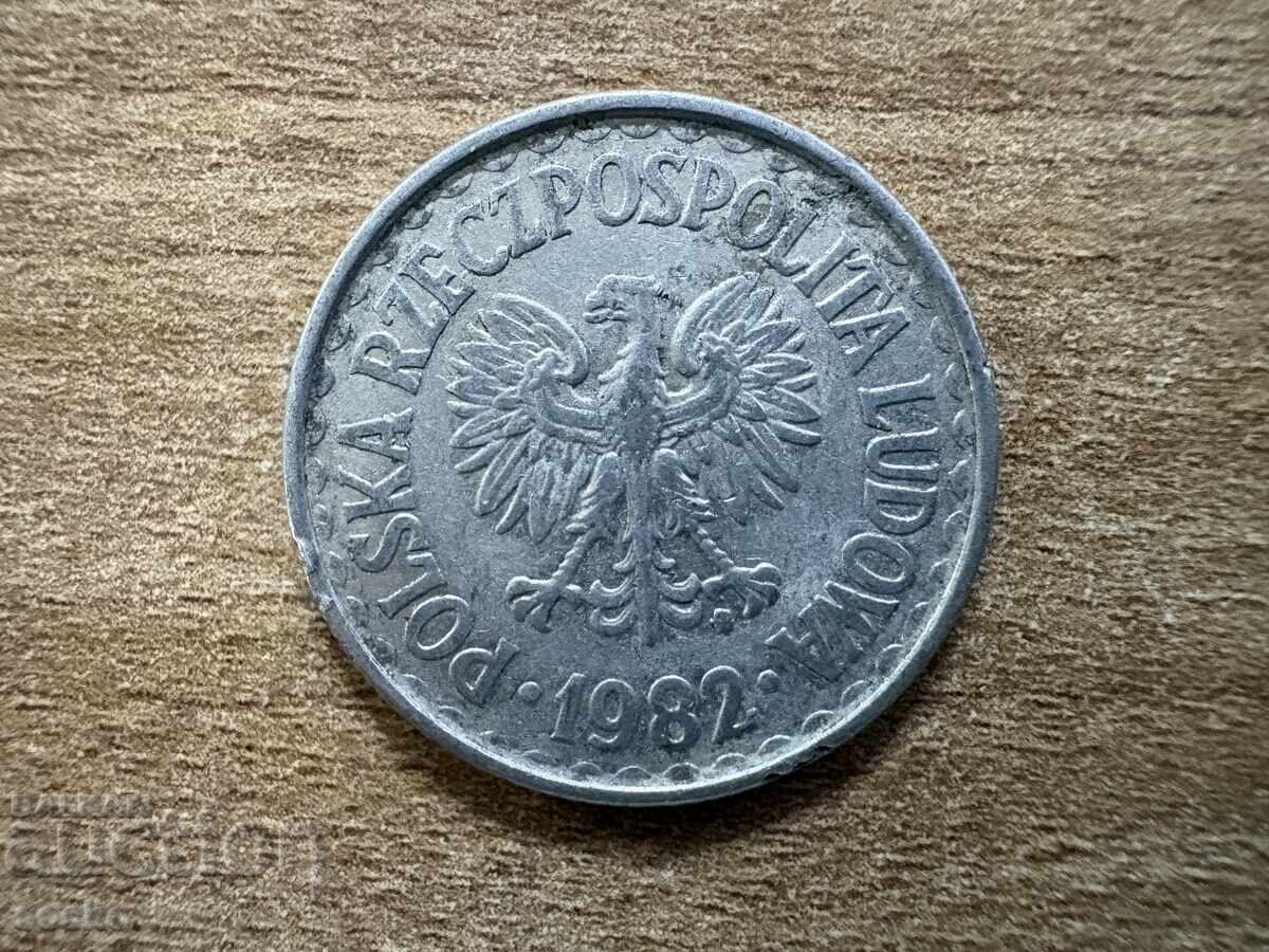 Polonia - 1 zlot (1982) cu preț € 0.12 | 0.23 BGN