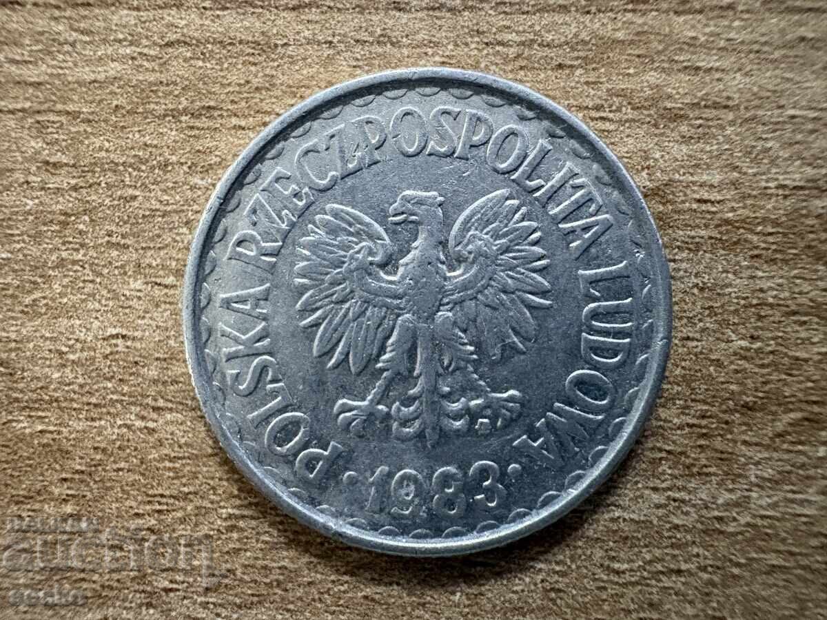 Polonia - 1 zlot (1983) cu preț € 0.12 | 0.23 BGN