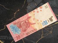 Bancnota - Argentina - 20 pesos UNC | 2017