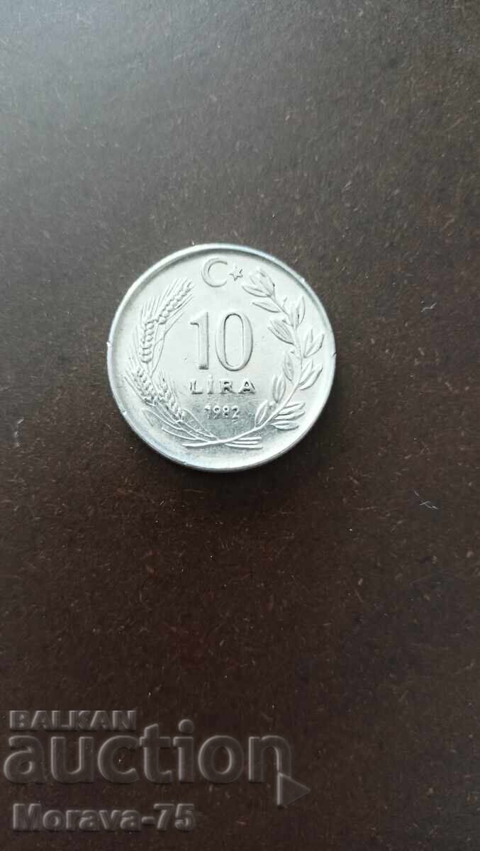 10 lire 1982 Turcia
