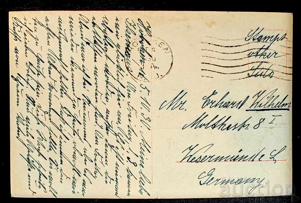 Licitație Germania. Carte poștală vintage, din 1930, înfățișând