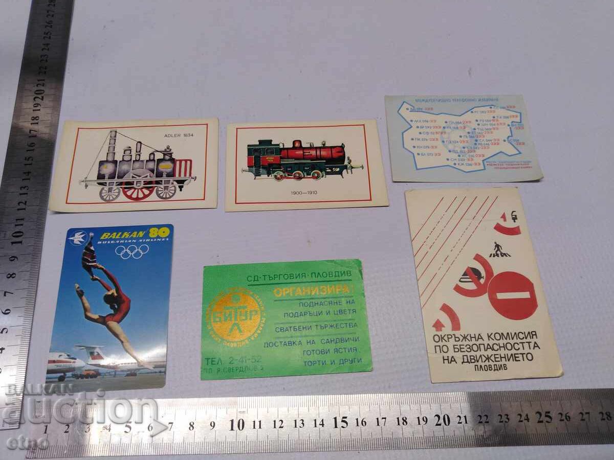 1980 CALENDARE VECHI - 6 BUCĂȚI, calendar, calendar mic