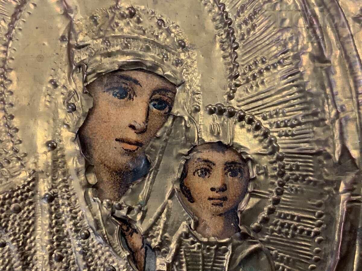 Tsarist Russian icon oleograph