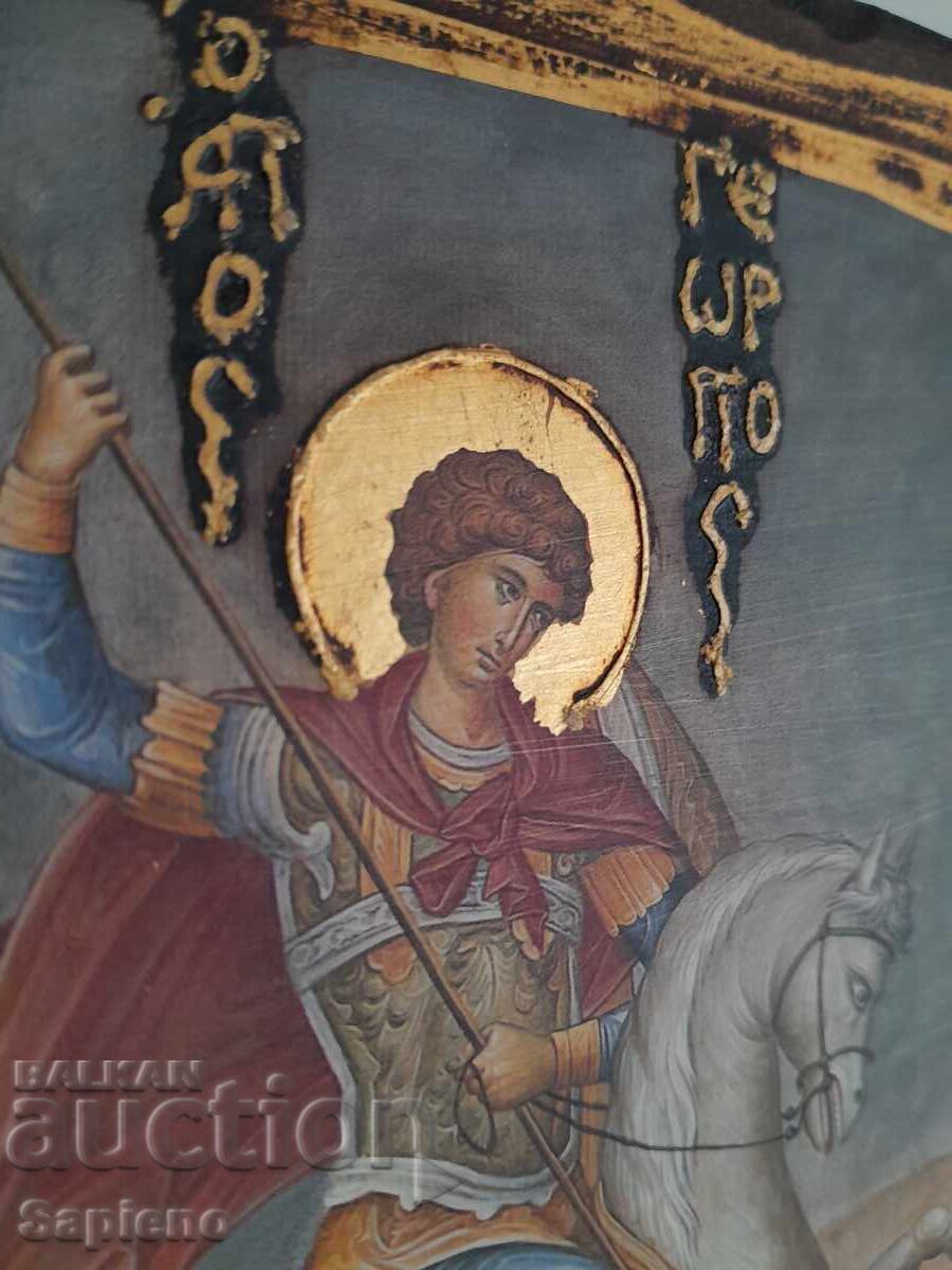 Icoană grecească cu Sfântul Gheorghe - 5