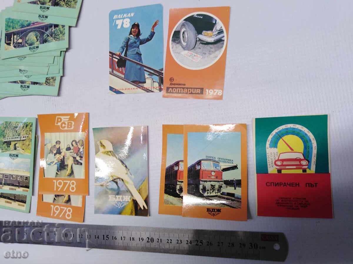 Livrarea BDJ 1978 CALENDARE VECHI - 37 BUCĂȚI, calendar, calendăraș