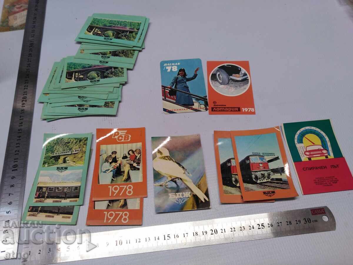 BDJ 1978 CALENDARE VECHI - 37 BUCĂȚI, calendar, calendăraș