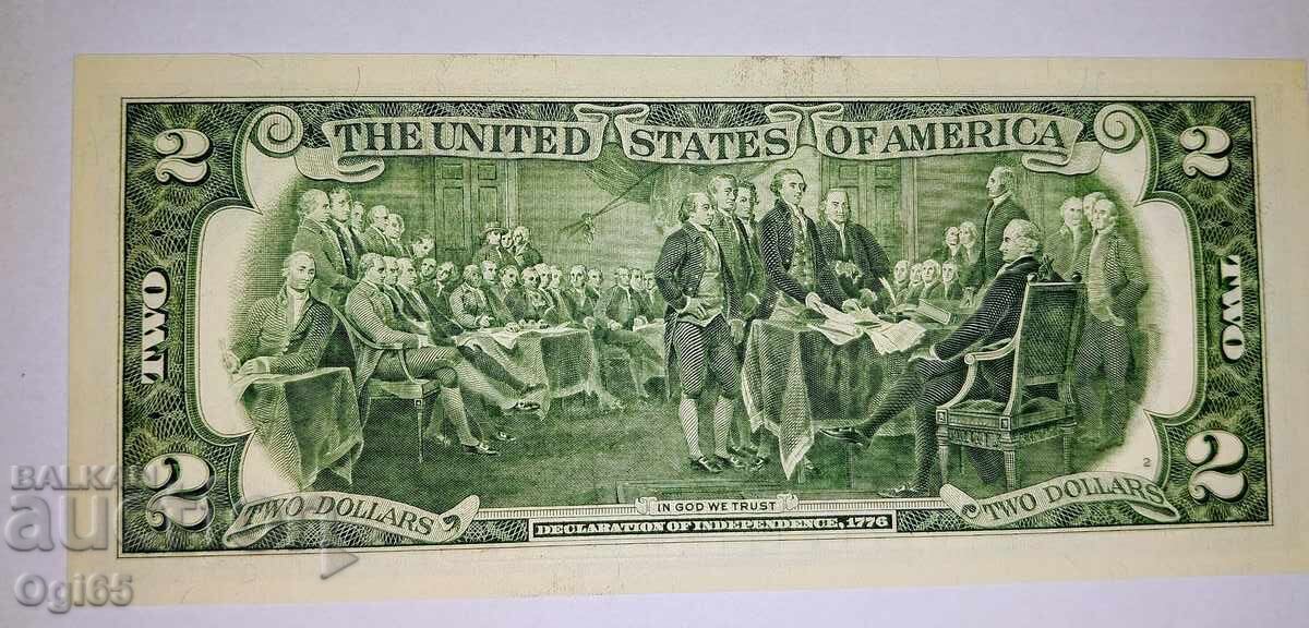 UNC. Τραπεζογραμμάτιο ΗΠΑ 2 Δολαρίων 2009 με τιμή € 4.00 | 7.82 BGN