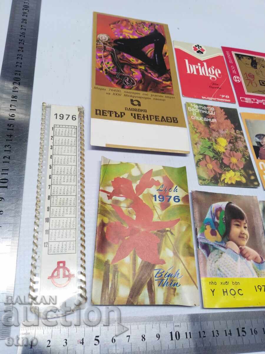 CALENDARE VECHI DIN 1976 - 12 BUCĂȚI, calendar, calendar mic cu preț € 1.09 | 2.13 BGN