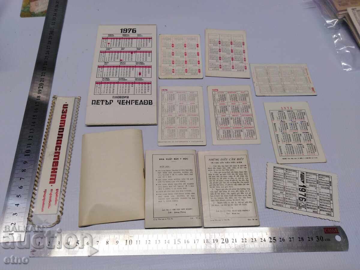 Livrarea CALENDARE VECHI DIN 1976 - 12 BUCĂȚI, calendar, calendar mic