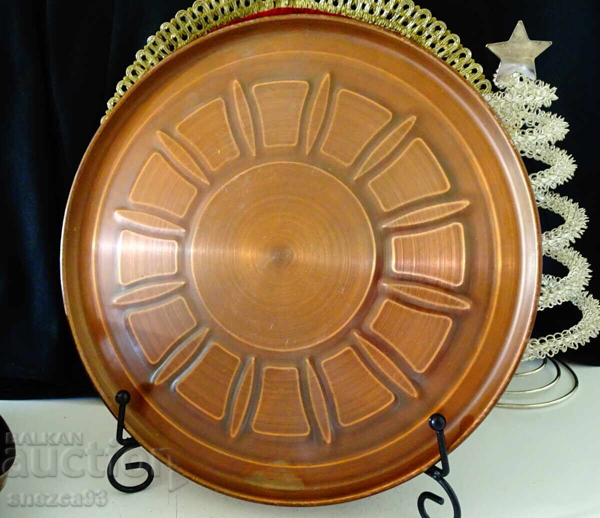 Set de vin din cupru cu căldărușă, pahare, tavă, cupru pur - 5 Set de vin din cupru cu căldărușă, pahare, tavă, cupru pur - 5